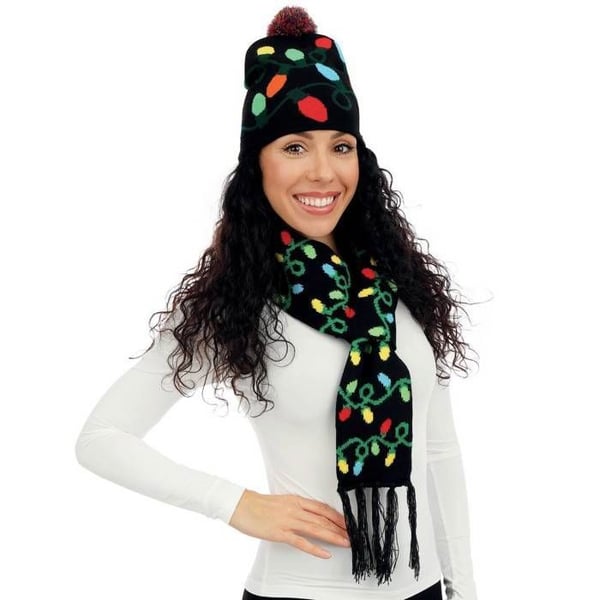 Huvtröja och Scarf Julgirland - PTIT CLOWN - 48334 - Festlig dekoration - Svart