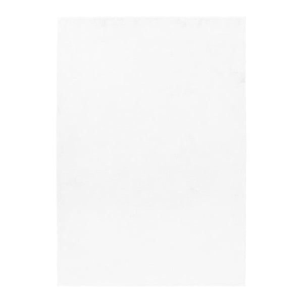 Ayyildiz Modern design matta Vit 120 x 170 cm lång lugg, Enfärgad, för Vardagsrum, Baksida i bomull