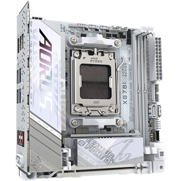 Moderkort - GIGABYTE - X870I AORUS PRO ICE - Mini-ITX-format - Chipset AMD X870 - DDR5 & PCIe 5.0 - WiFi 7
