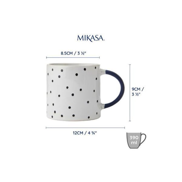 Mikasa grytmugg | 390 ml | Prickig mönster