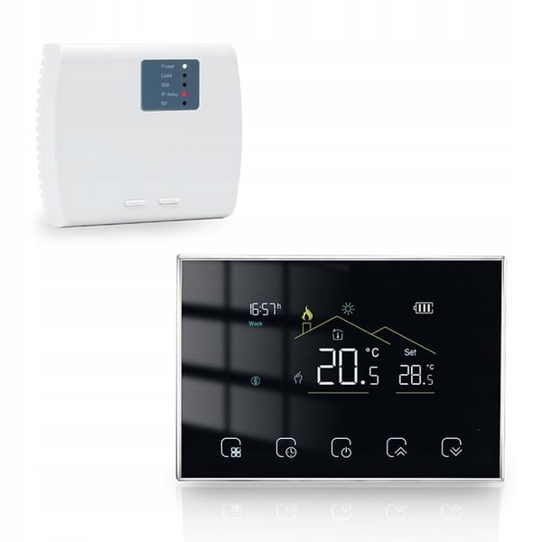 Termostat WiFi - Tuya - Zigbee - Golvvärme - Programmerbar - Dataskydd