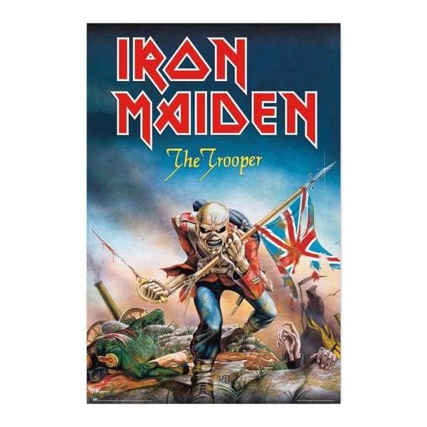 Affisch Väggdekoration - Iron Maiden - The Trooper - 91,5x61 cm - Blank Papper - Officiell