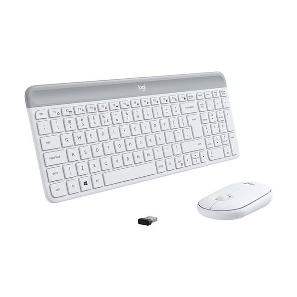 Trådløst tastatur og mus - LOGITECH - MK470 - Hvid - 1 To - 8 Go