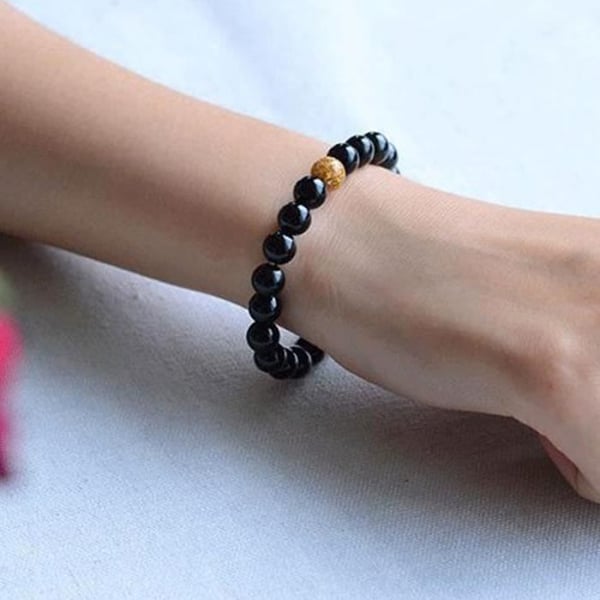 Armband - SHOP-STORY - Kontroll och antistress - Black Onyx - Naturliga pärlor - Kvinna