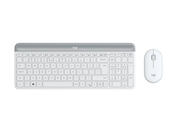Trådløst tastatur og mus - LOGITECH - MK470 - Hvid - 1 To - 8 Go