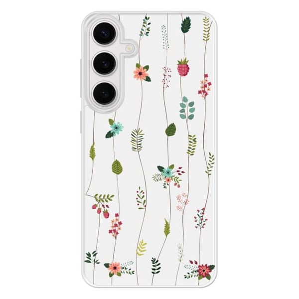 Siliconeförstärkt tryckt skal kompatibel med Samsung Galaxy S24 FE Blommönster