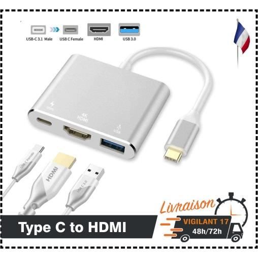 USB 3.0 Type C USB-C til HDMI Adapter til Apple New Macbook HDMI-kompatibel