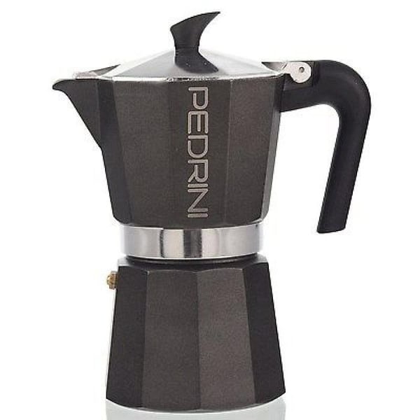 Kaffekanna - PEDRINI - 9114-8 - Aluminium - 6 Koppar - Mörkgrå