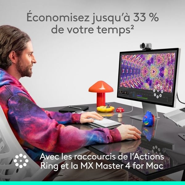 Logitech trådlös mus MX Master 4 för Mac Svart sidereal
