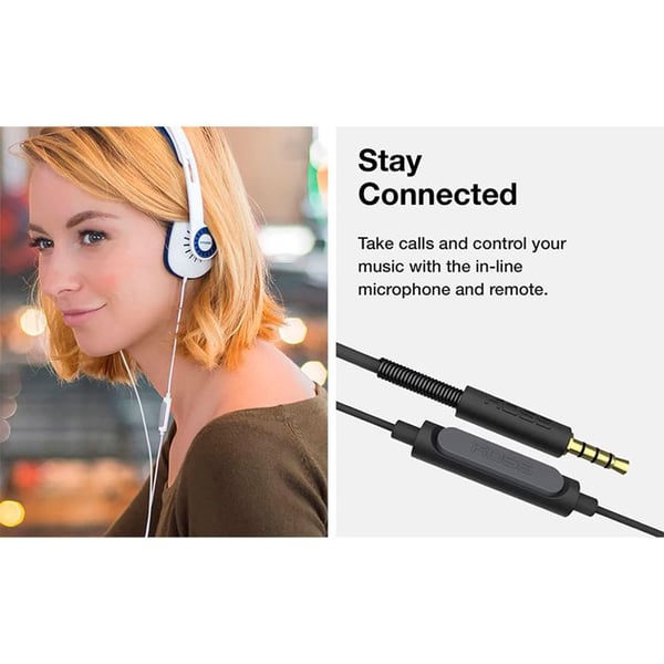 Hörlurar med sladd och mikrofon, On Ear öppna hörlurar, Jack 3.5 mm KOSS KPH30iK svart