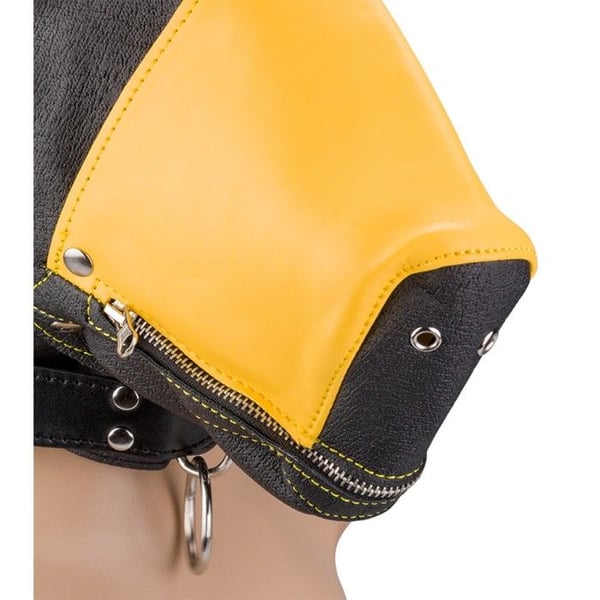 BDSM Cagoule Doberman för Puppy Play Kinky - Gul