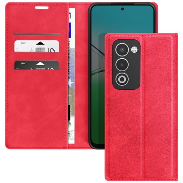 Folio Classic Case för Oppo A5 med Ställfunktion Röd