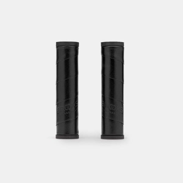 Grips och Bar-ends Brooks BLG8LL0A07202 - Willow läderhandtag (130+130mm) - svart