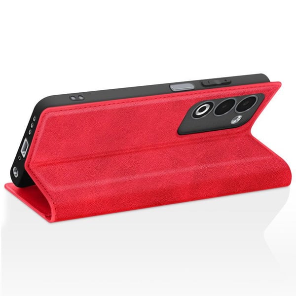Folio Classic Case för Oppo A5 med Ställfunktion Röd