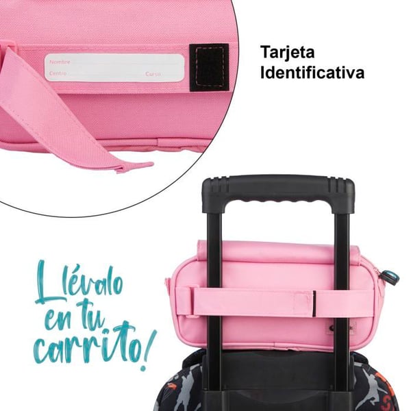 Trousse - Grafoplás - Flerfackskolestiftet med Lock - Ros - 23 cm - Bits & Bobs