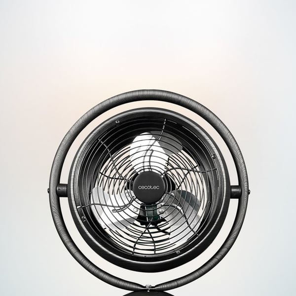 Cecotec Bordsfläkt EnergySilence 1000 RetroDeskWood, 20W Effekt, Diameter 25 cm (10"), 3 Aerodynamiska Fläktblad