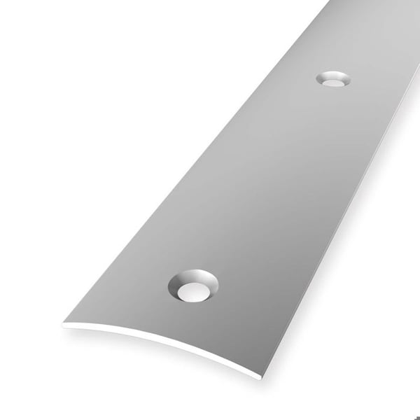 Übergangsprofil 4 x 30 x 2700 mm Anodisiertes Aluminium Glatt Zentrisch Eingelassen Gelocht Silver Küberit
