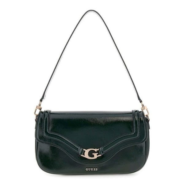 GUESS Axelryggsäck i mörkgrön för kvinnor - Dea Flap Shoulder Bag Forest 325119