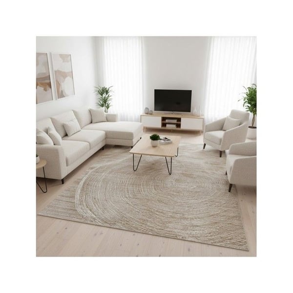 Matta - MELIS HOME - Konstnärlig design - 160x230 cm - Beige - Mjuk yta Matta - MELIS HOME - Konstnärlig design - 160x230 cm - Beige - Mjuk yta