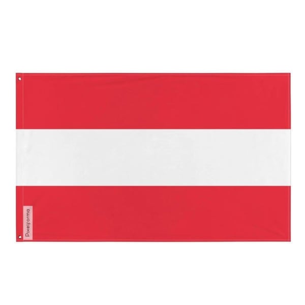 Flagga - Österrike - 90 x 150 cm - Polyester - Framsidan/baksidan - 2 järnöglor