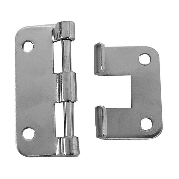 Avtagbar gångjärn - Metallisk vit - 58 X 46 Mm - 10 Pcs Per Förpackning