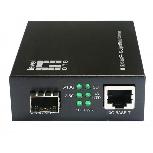 Multimediaomvandlare - LevelOne - 10 Gigabit RJ45 till SFP+ - Mångsidig anslutning