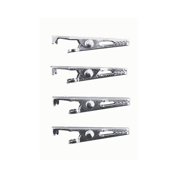 Krokodiltång - RAYHER - 3,9 cm - Silver - 4 stycken - Praktisk för kreativ hobby Krokodiltång - RAYHER - 3,9 cm - Silver - 4 stycken - Praktisk för kreativ hobby