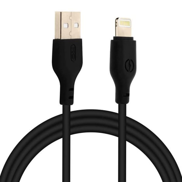 USB Till Lightning Charge Synchronization Kabel 2m Anti-tangle Svart