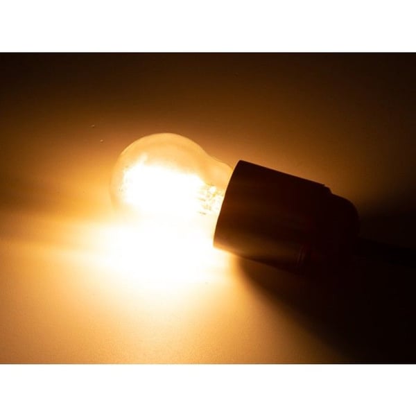 LED FILAMENT GLÖDLÖSSET - G45 - KLAR GLAS - 4 STK - RÖD - VE