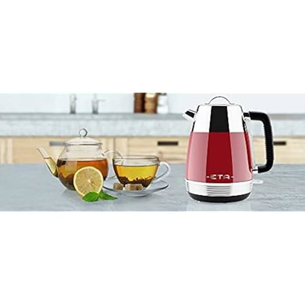 Kettle - ETA - STORIO 9186/30 - Rostfritt stål - 1,7 L - 2150 W - Röd