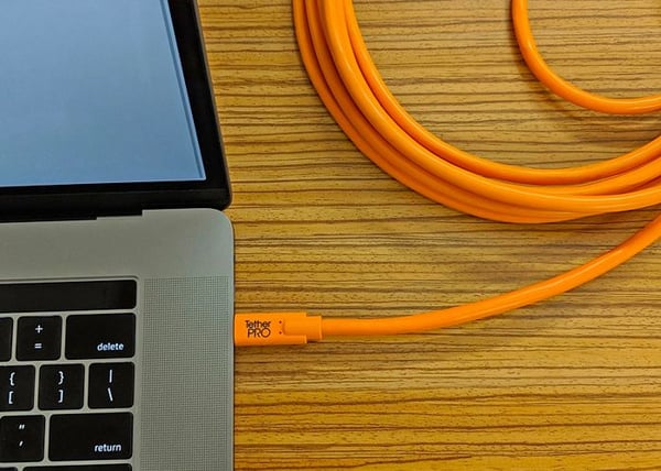 TETHER TOOLS USB-C till mini USB B 2.0 5-pinnar TetherPro CUC2415 - Orange 4.60m