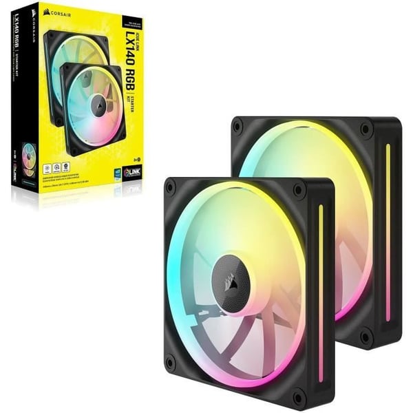 PC-køling - CORSAIR - CO-9051028-WW - iCUE LINK LX140 RGB Dual Fan startkit