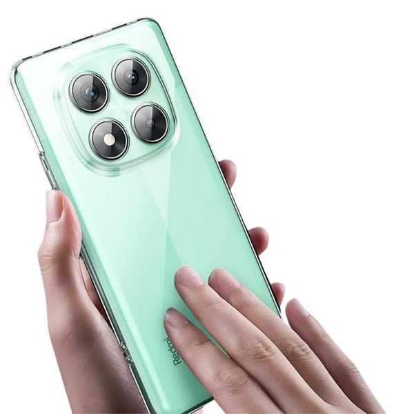 Skal och skärmskydd - Phonillico® - Xiaomi Redmi Note 14 PRO 5G - Måttlig - Transparent - 2 St Tempererat Glas
