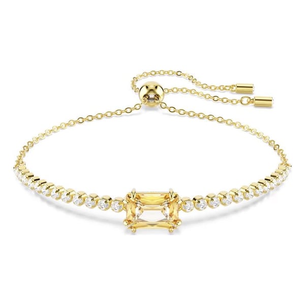 Armbånd - SWAROVSKI - Guld Matrix - Zirkoniumoxid - 24 cm - Rhodineret guldmetal