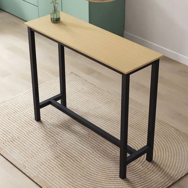 DESIGN AMEUBLEMENT - Modern bardisk - Matt melamin, Svart/Sonoma - 2 platser - 120x40x100 cm