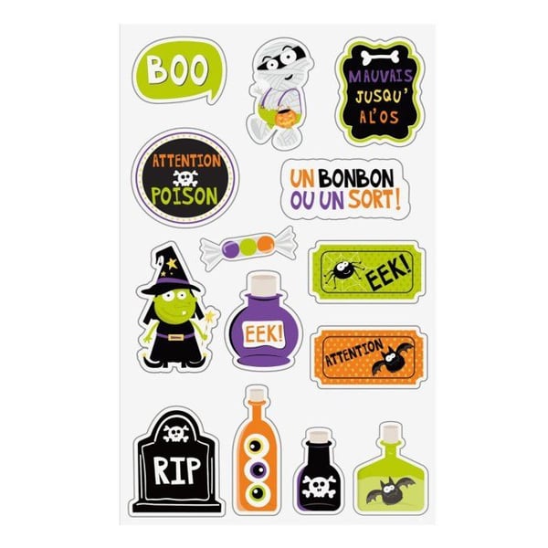 MégaCréa DIY - Epoxy klistermärken Halloween Gift 14 stycken