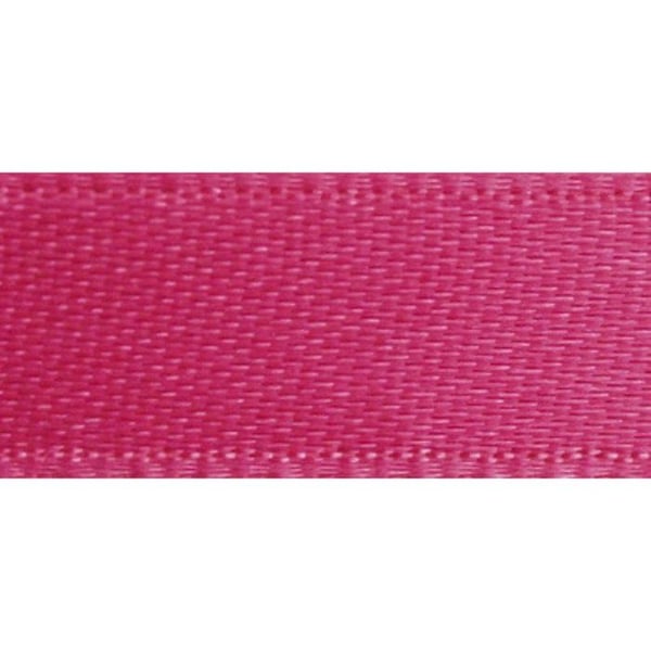 Satinband, 7 mm, rulle 10 m, mörkrosa