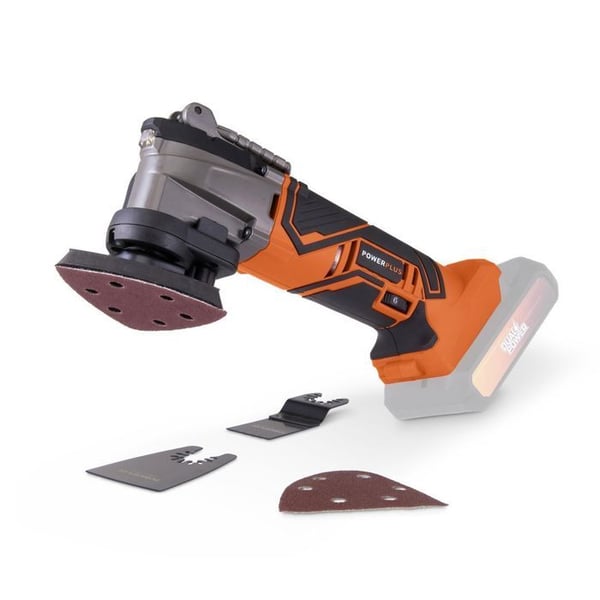 20V DUAL POWER POWDP4060 sladdlöst oscillerande multiverktyg - 5 tillbehör ingår