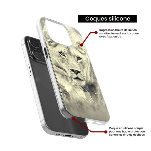 Siliconefodral - Kompatibel med Apple iPhone 14 - lejon design