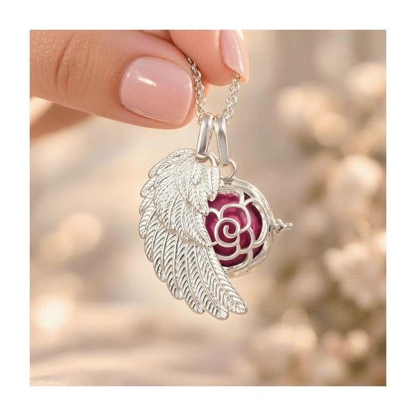 Änglavinge graviditet bola och rosa mönster bur med rosa boll