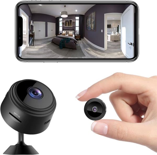 Mini Spionkamera - PARFUMERENS LAMP - 1080P - Wifi - Bevakning av rörelse - Svart