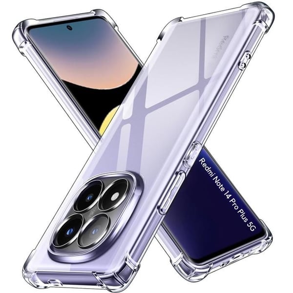 Fodral - Phonillico® - Xiaomi Redmi Note 14 PRO PLUS 5G - Stötsäker - Flexibel - Transparent