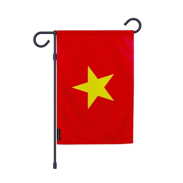 Vietnamisk flagga – 32 x 47,5 cm – Hållbar polyester – Vertikalt format – Utomhus – Pixelforma