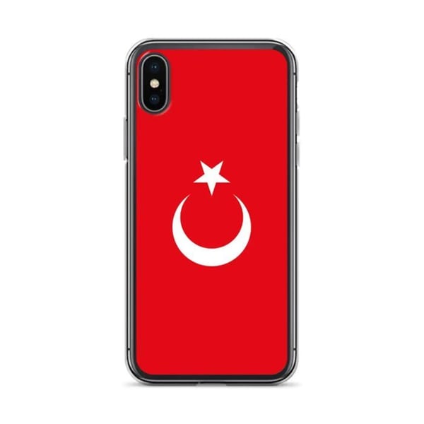 Mobilskal – Turkiets flagga – Kompatibel med iPhone X – Sligt skal – Slitstark och stötsäker – Silikon – Pixelforma