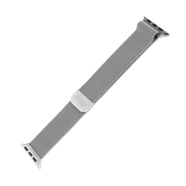 Armbånd - FAST - Mesh - Rustfrit stål - Sølvfarvet - Kompatibel med Apple Watch