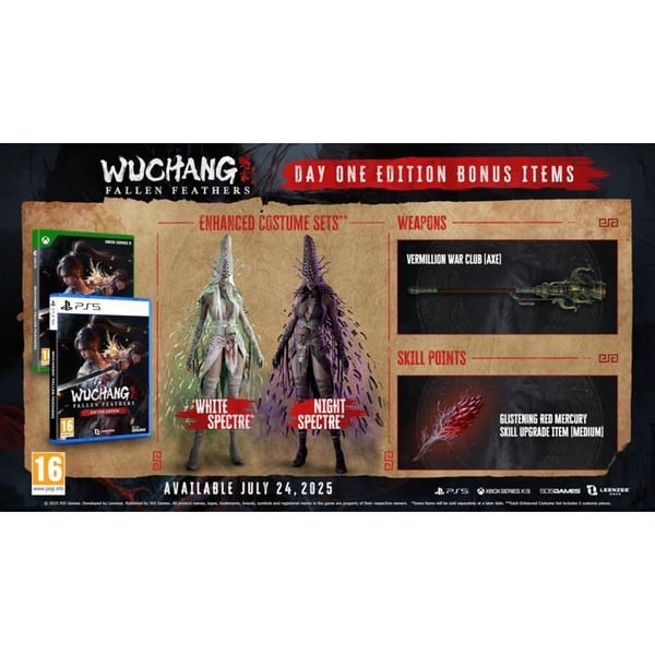 Spel PS5 - 505 Games - Wuchang: Fallen Feathers - Dag Ett Edition