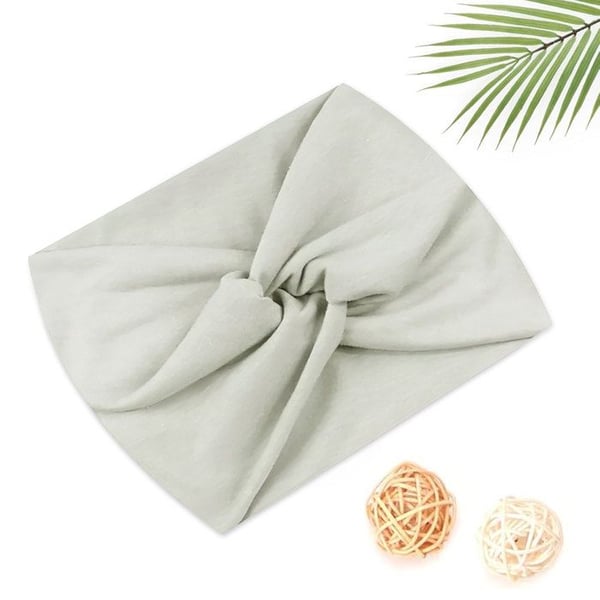 Korsad Bandeau - AVIZAR - Enfärgad - Mjuk Bomull - Vit - Bekväm och Elegant