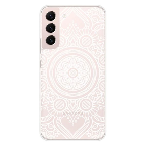 Siliconfodral - Kompatibel med Samsung Galaxy S22 Plus - mandala design i vitt