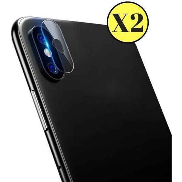 Paket med 2 Härdat Glas Kamera Skydd för Apple iPhone X - iPhone XS - iPhone XS MAX - Skyddande Film för Kameralins
