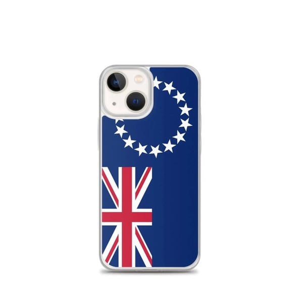 Mobilskal – Cooköarnas flagga – Kompatibel med iPhone 13 mini – Flexibelt fodral – Stöttåligt och chockresistent – Silikon – Pixelforma